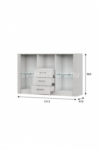 Комод-витрина Гамма 20 (sv) в Вилюйске - mebel154.com