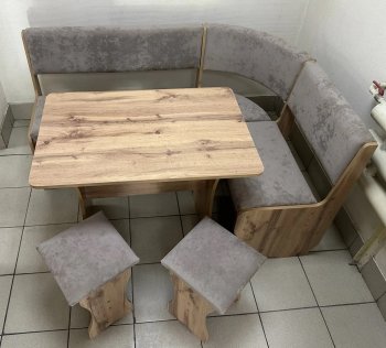 Кухонный уголок Миссия V велюр (дуб вотан) в Вилюйске - mebel154.com
