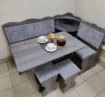 Кухонный уголок Миссия с полкой ткань в Вилюйске - mebel154.com