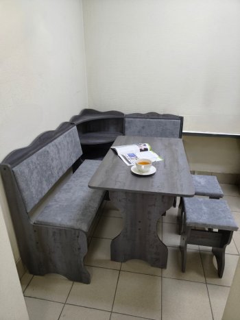 Кухонный уголок Миссия с полкой ткань в Вилюйске - mebel154.com