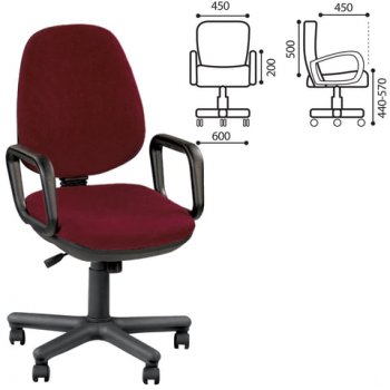 Кресло Comfort GTP, с подлокотниками в Вилюйске - mebel154.com