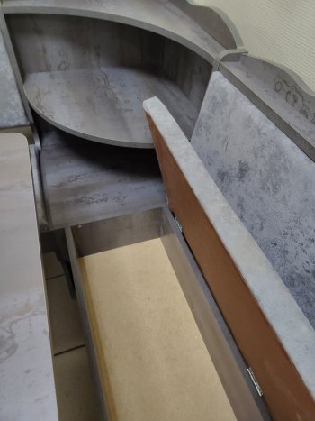 Кухонный уголок Миссия с полкой ткань в Вилюйске - mebel154.com