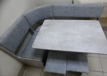 Кухонный уголок Миссия V велюр (цемент) в Вилюйске - mebel154.com