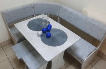 Кухонный уголок Миссия V велюр (цемент) в Вилюйске - mebel154.com