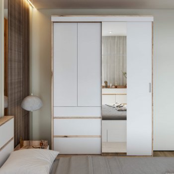 Шкаф-купе Брауни 1.5м в Вилюйске - mebel154.com