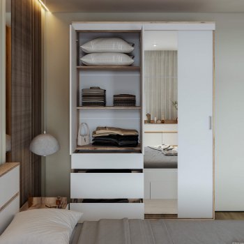 Шкаф-купе Брауни 1.5м в Вилюйске - mebel154.com