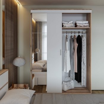 Шкаф-купе Брауни 1.5м в Вилюйске - mebel154.com