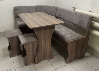 Кухонный уголок Миссия  V велюр(коричневый) в Вилюйске - mebel154.com