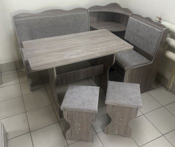 Кухонный уголок Миссия с полкой, ткань(локи) в Вилюйске - mebel154.com