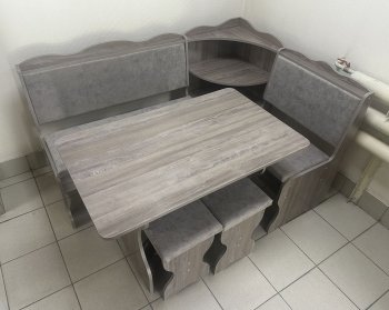 Кухонный уголок Миссия с полкой, ткань(локи) в Вилюйске - mebel154.com