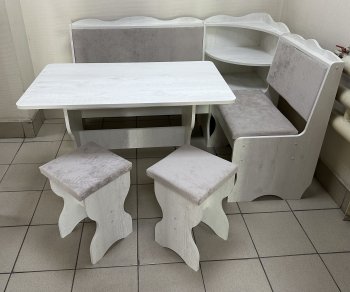 Кухонный уголок Миссия с полкой ткань в Вилюйске - mebel154.com