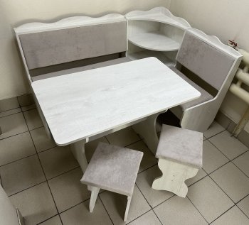 Кухонный уголок Миссия с полкой ткань в Вилюйске - mebel154.com