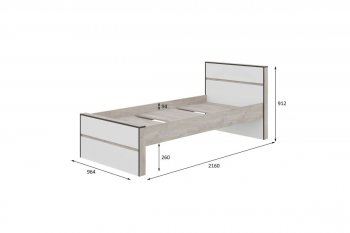 Кровать 0.9м Акита в Вилюйске - mebel154.com