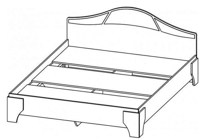 Кровать  1400 Лагуна-5(основание-щит) в Вилюйске - mebel154.com
