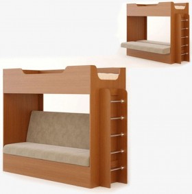 Кровать двухъярусная с диваном в Вилюйске - mebel154.com