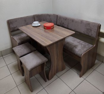 Кухонный уголок Миссия  V велюр(коричневый) в Вилюйске - mebel154.com