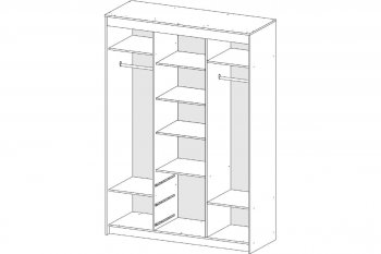 Шкаф-купе Юнона комби в Вилюйске - mebel154.com