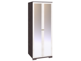 Шкаф для одежды 2-х дверный с зеркалом 12-2 Бриз в Вилюйске - mebel154.com