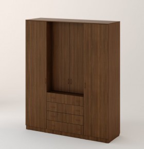 Шкаф распашной 4-х створчатый с 2 ящиками в Вилюйске - mebel154.com