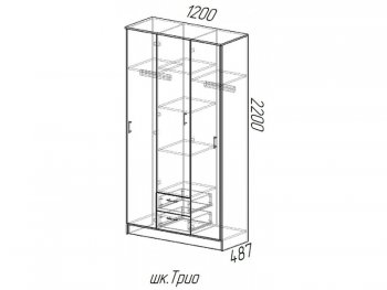 Шкаф Трио в Вилюйске - mebel154.com