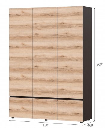 Шкаф 3-х Берген в Вилюйске - mebel154.com